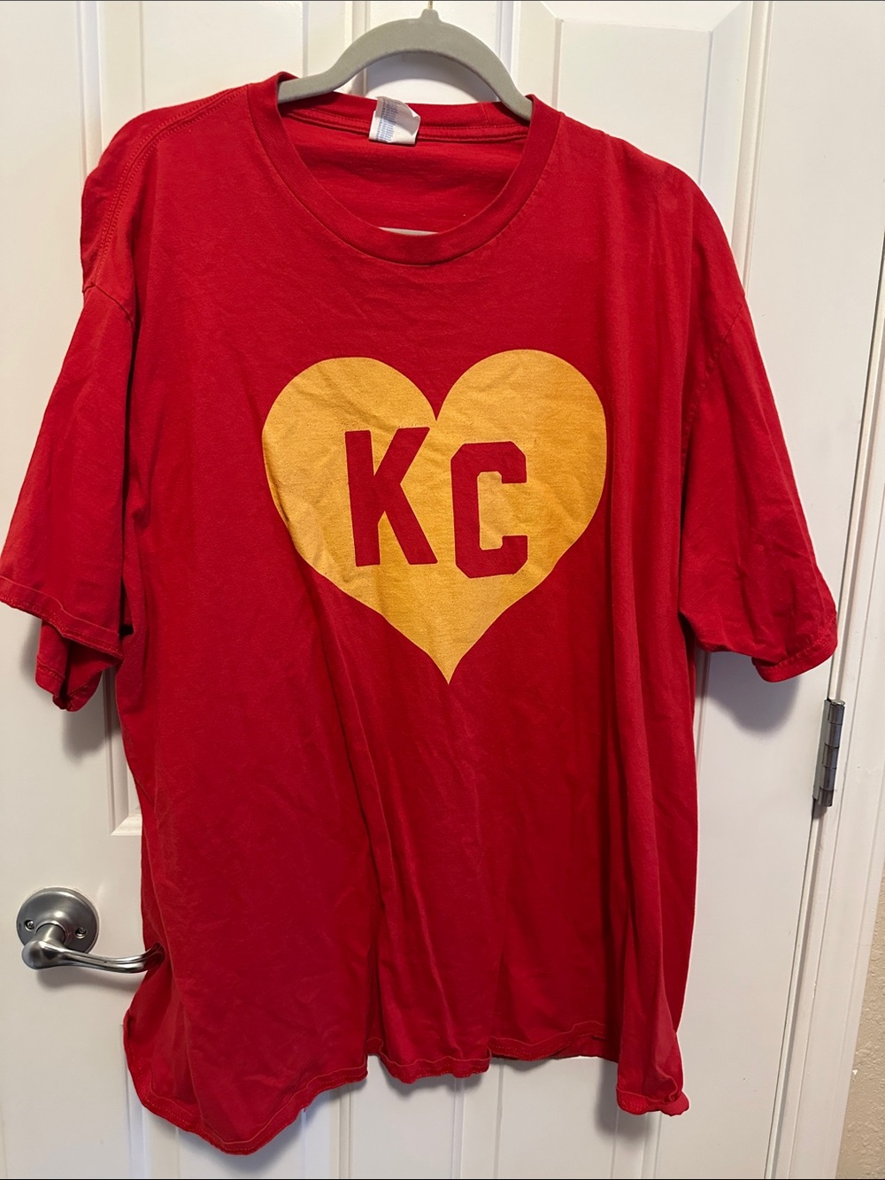 Red KC Heart Short Sleeve Kids Tee